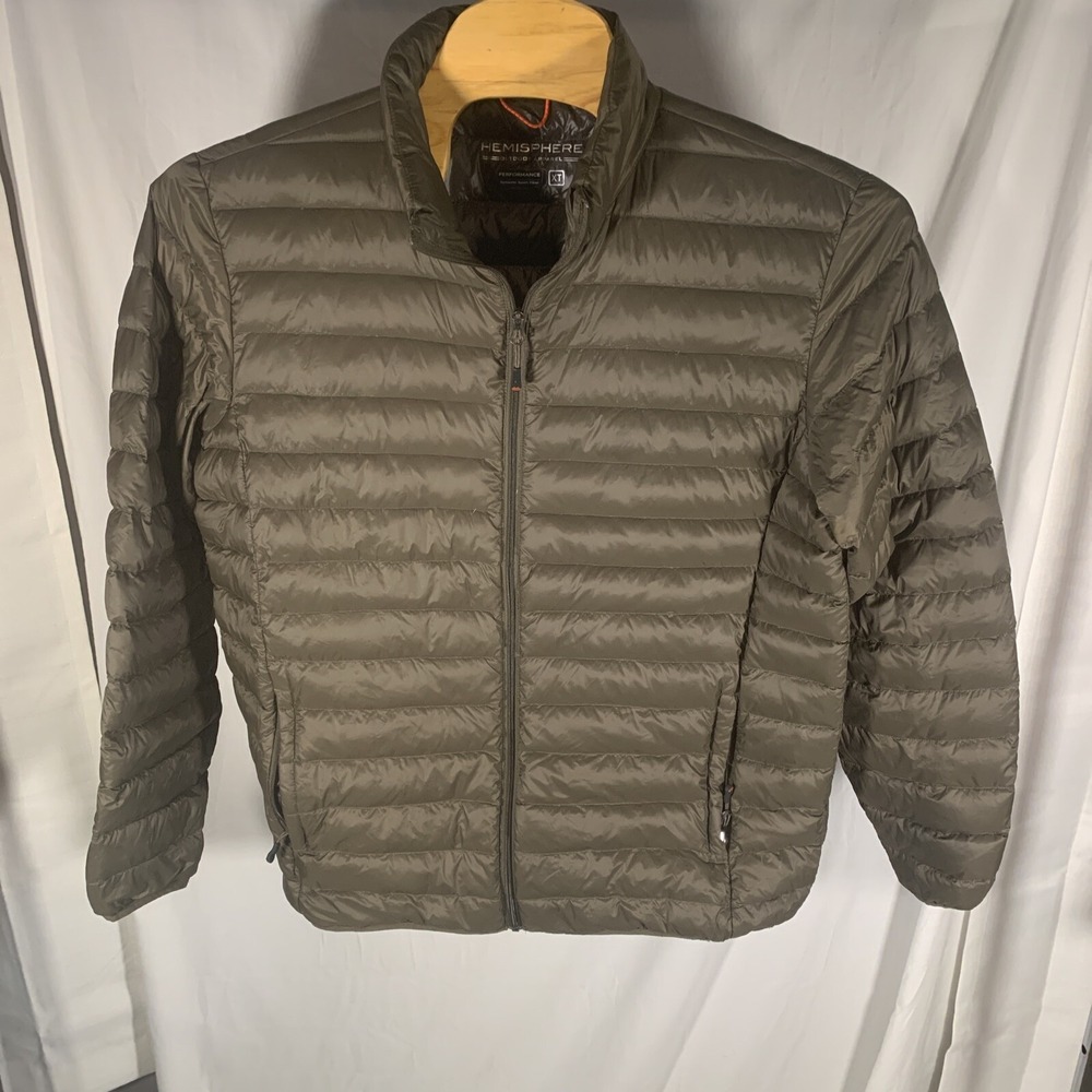 Hemisphere Puffer Down Jacket Xl Pack Jacket Green - Picture 2 of 7